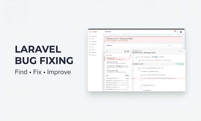 fix laravel PHP bugs errors and API issues