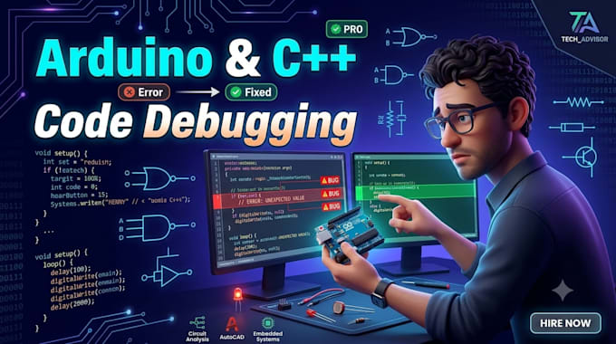 debug and fix your arduino code or c program in 24 hours