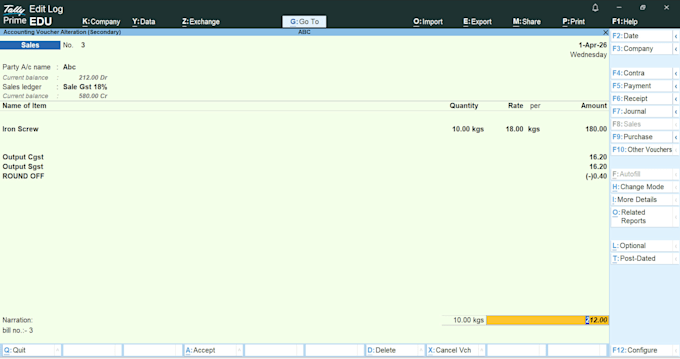 do accurate tallyprime voucher entry and bookkeeping