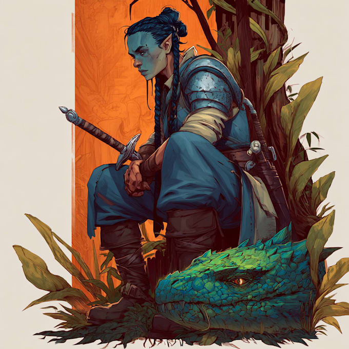 draw your dnd art or ttrpg character design or illustration