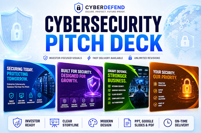 cyber security presentation IT consulting cloud powerpoint saas pitch deck