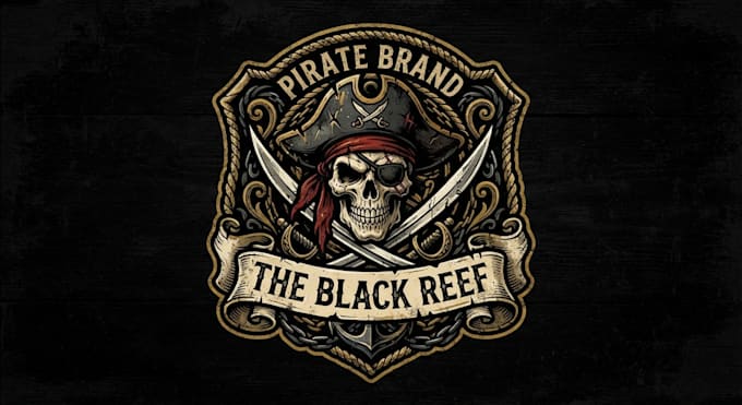 design a bold pirate logo for your brand