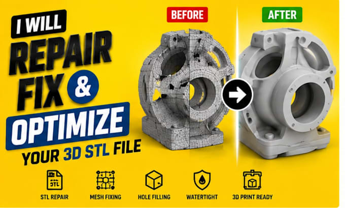 do 3d modeling, 3d design and create stl files