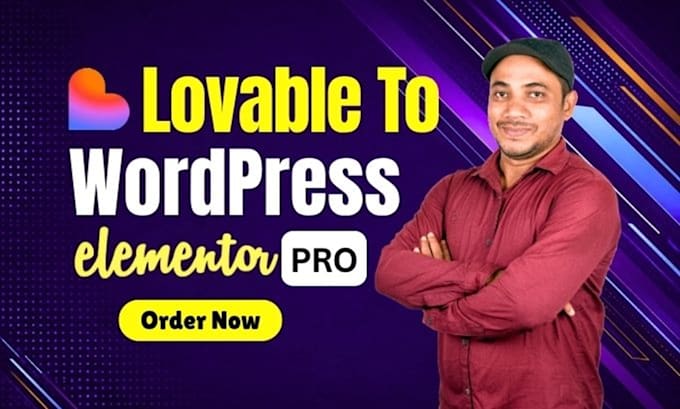 professionally convert lovable to wordpress elementor pro