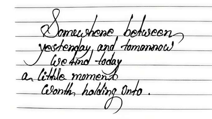handwrite anything in beautiful and neat cursive handwriting