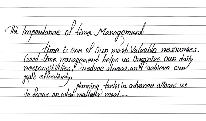 handwrite anything in beautiful and neat cursive handwriting
