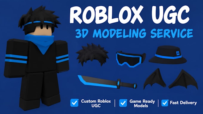 custom roblox ugc accessories and 3d models