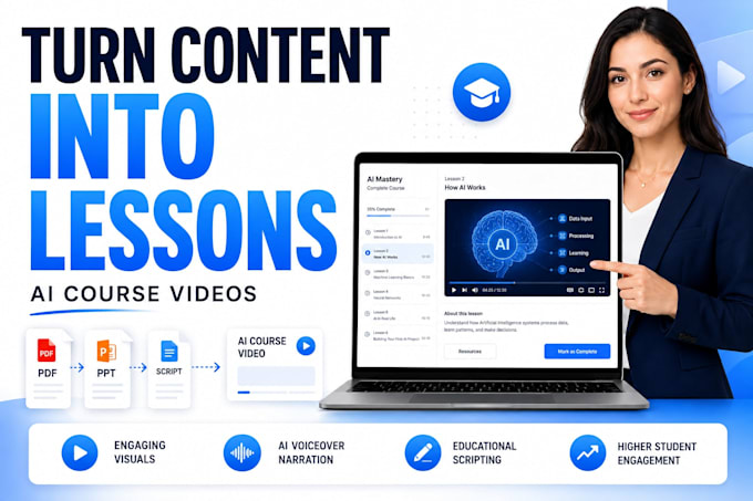 create professional ai course and training videos