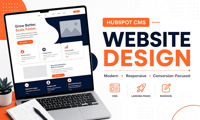 hubspot landing page, hubspot website design, cms development