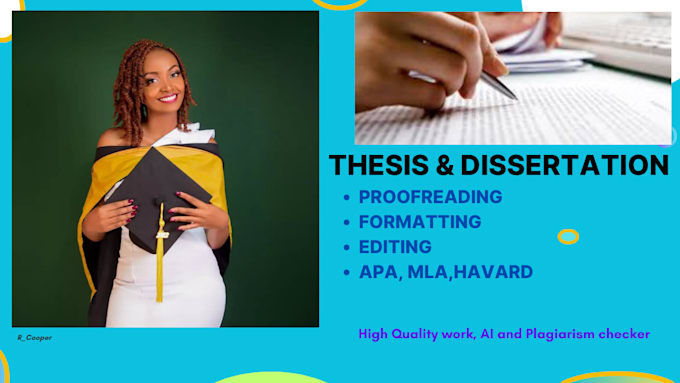 proofread, humanize and format your thesis or dissertation in apa 7 harvard mla