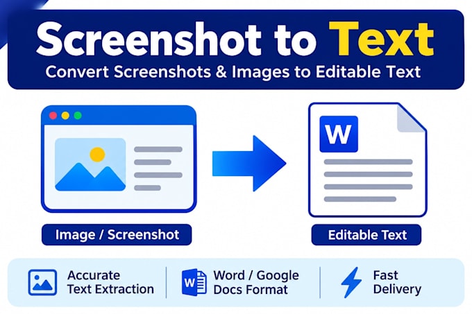 convert screenshots and images to editable text