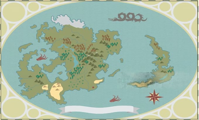 design unique vector map design isometric map flat hand drawn map illustration