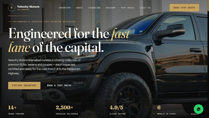 design responsive modern website for automotive industry