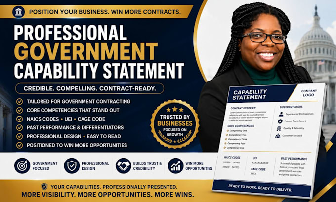 create a professional winning government contracting capability statement