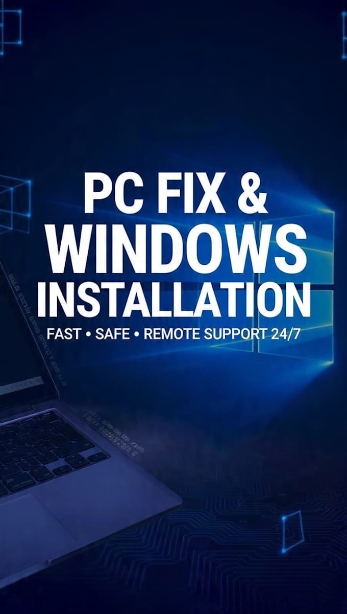 fix pc  problems and  install windows for you
