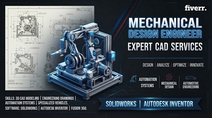 create professional mechanical cad designs and engineering drawings