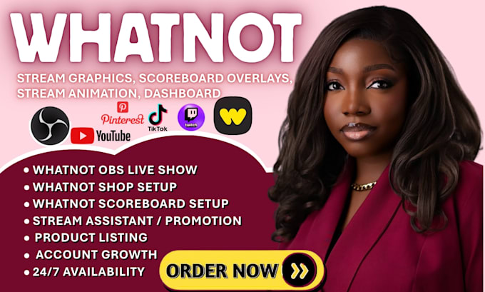 setup whatnot live stream overlay, card breaks setup, obs studio, twitch