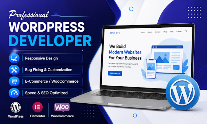 design, customize, or fix responsive wordpress websites