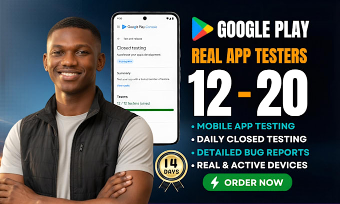 20 testers 12 testers 20 app testing google play closed testing 20 app testers