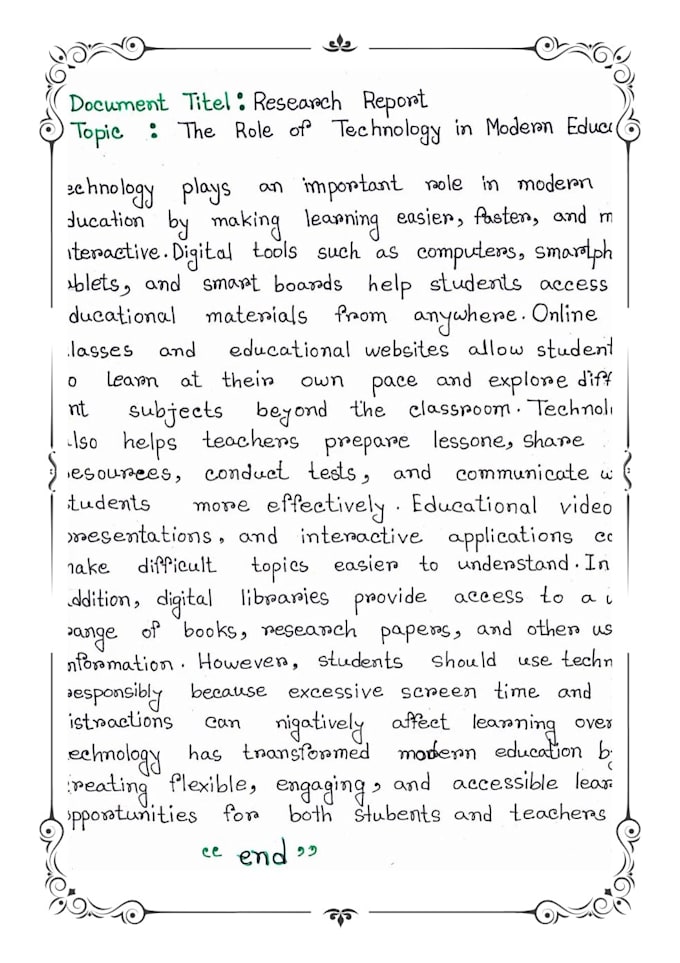 create neat handwritten notes letters and assignments
