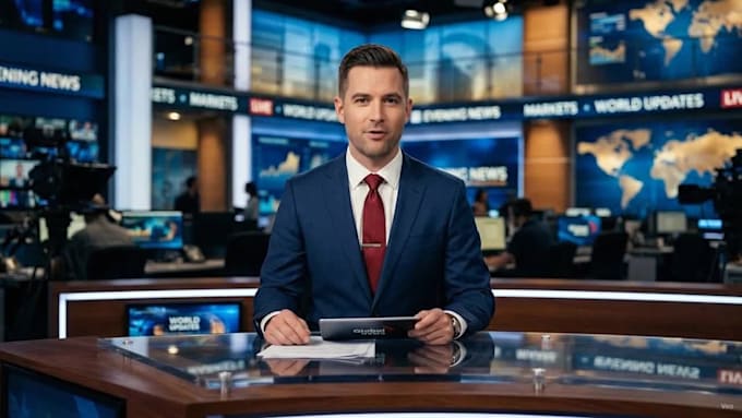 make realistic ai video news anchor presenter realistic video product explainer