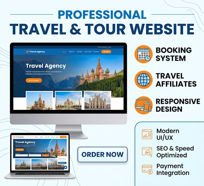 create a responsive travel and tour booking website