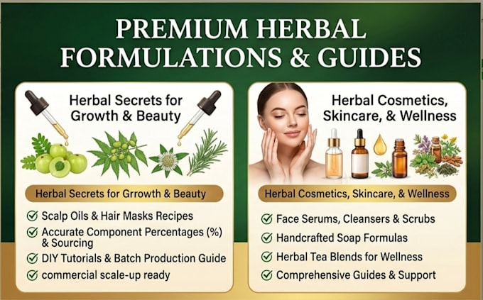 create professional herbal and cosmetic product formulations