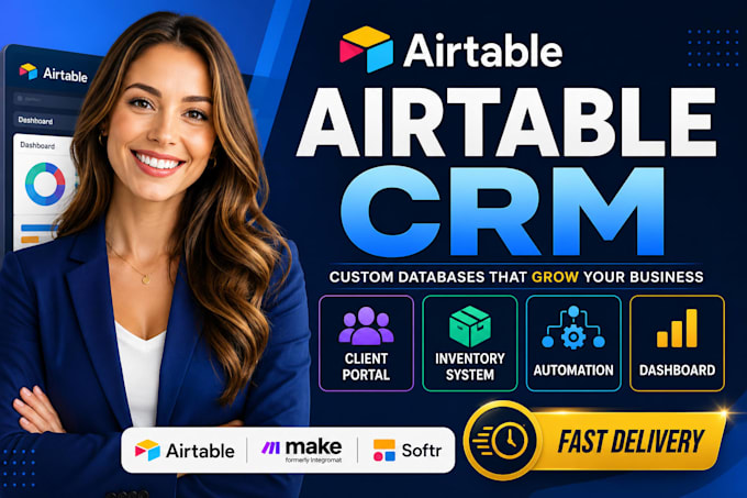 build airtable CRM, client portal, inventory management, donation tracker