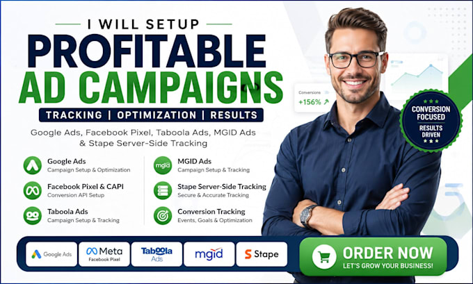setup profitable campaign taboola ads facebook pixel mgid google ads stape