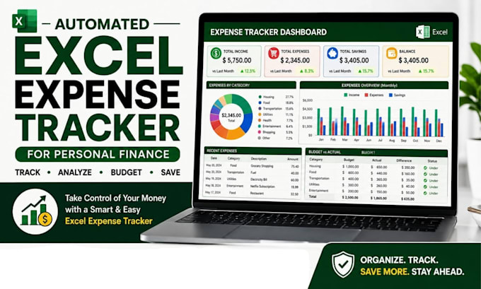 create an automated excel expense tracker for personal finance