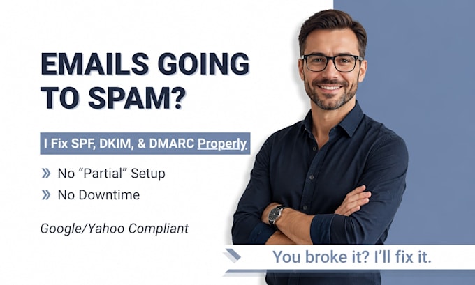 fix email issues, improve deliverability with dns, spf, dkim, dmarc