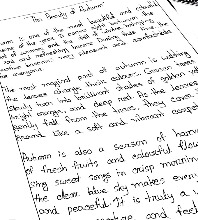 write anything with my beautiful handwritting