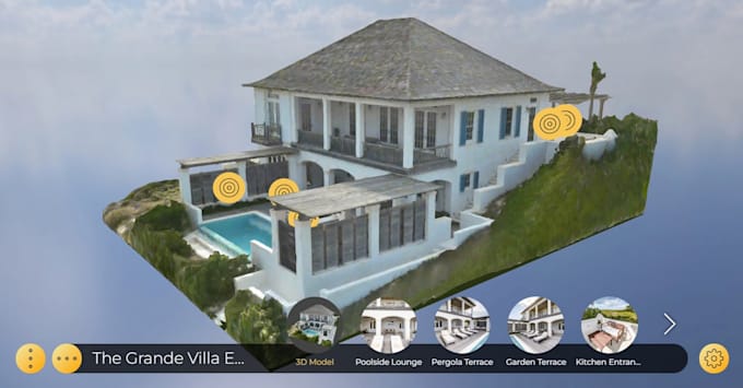 create interactive 360 virtual tour and real estate web presentation