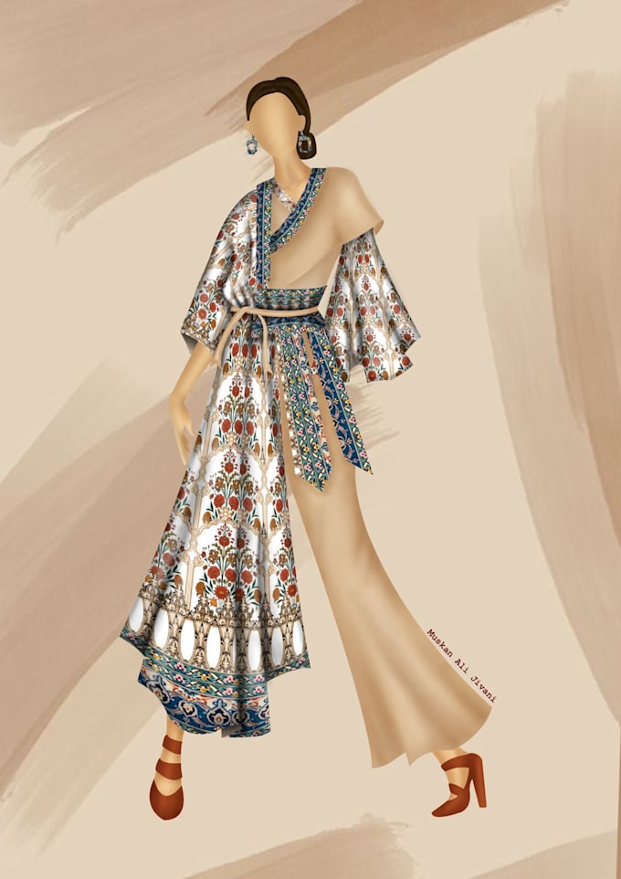 render professional digital fashion illustrations