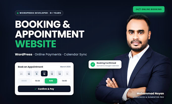 build custom wordpress booking website and appointment booking system