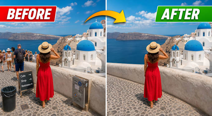 remove unwanted objects from photos naturally and professionally