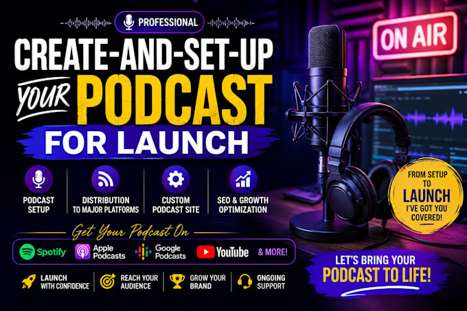 create and set up your podcast for launch