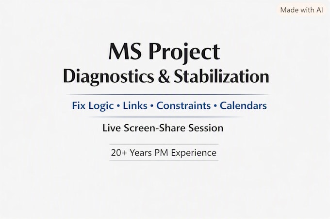 diagnose and stabiize your ms project schedule