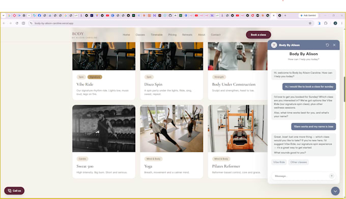 build a business website with an ai chatbot built into it