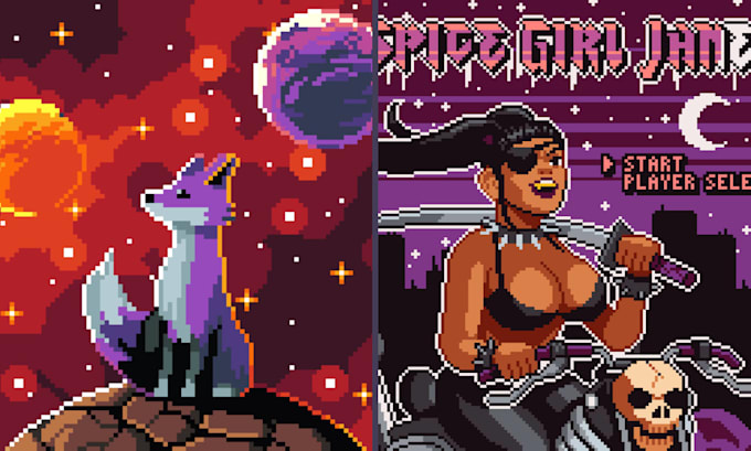 create pixel art logo, icon, object, pixel asset for business, game or brand