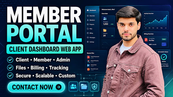 build a custom member portal and client dashboard web app