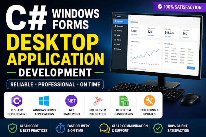 develop c sharp windows forms desktop application