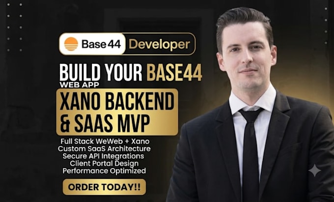 build base44 app xano backend unipile api ai saas mvp developer