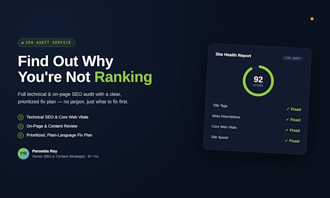 do SEO audit for website