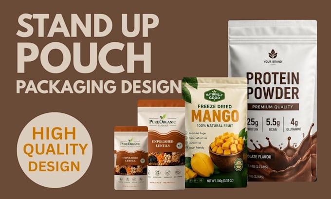 create pouch design, pouch label and stand up pouch food pouch packaging design
