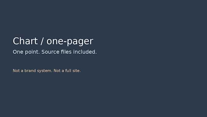 design a clean chart one pager or landing layout
