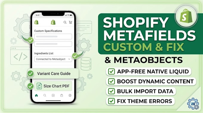 setup shopify metafields metaobjects fix shopify dynamic content theme liquid