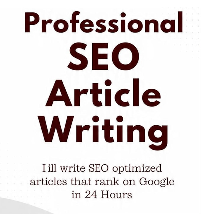 write professional seo article