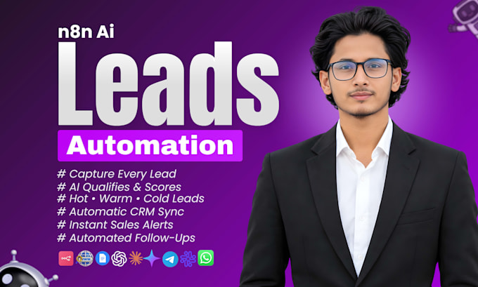 build n8n lead generation automation with ai lead qualification and CRM sync