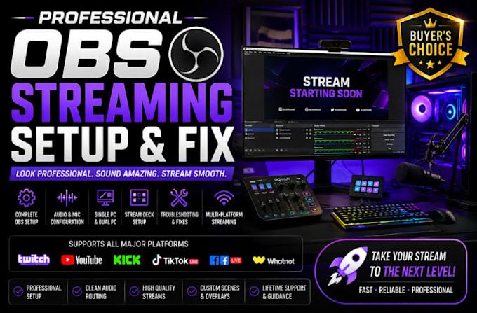 setup obs studio for dual PC streaming, goxlr, stream deck and audio